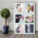 Hochzeitstag Sechs Foto halten große Mauer Acryl Wandkunst<br><div class="desc">Große Fotos halten an der Wand fest. Laden Sie sechs beliebte Fotos vom Hochzeitstag auf quadratische Vorlagen auf diese 24 x 36 Zoll Wandaufhängung aus langlebigem Acryl. Beide Orientierungen funktionieren, wenn das Thema des Fotos im Mittelpunkt steht. Vielleicht müssen Sie es vor dem Hochladen selbst einschneiden. Der Hintergrund ist hellgrün,...</div>