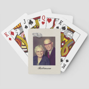 Hochzeitstag - Silber personalisiert Spielkarten