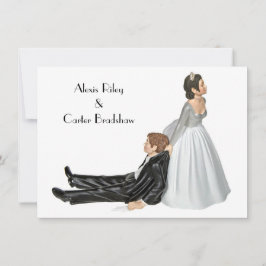 Hochzeitstag Spaß auf weißer Einladung