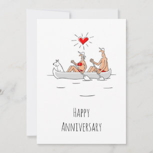 Hochzeitstag Verheiratete Couple Heart Canoe