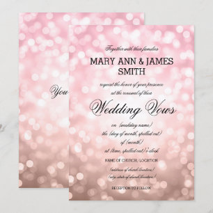 Hochzeitstag Verlängerung der Rose Blush Pink Glit Einladung