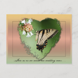 Hochzeitstag Verlängerung Postkarte/Schmetterling  Postkarte