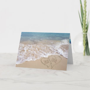 Hochzeitstag von Beach Hearts Karte