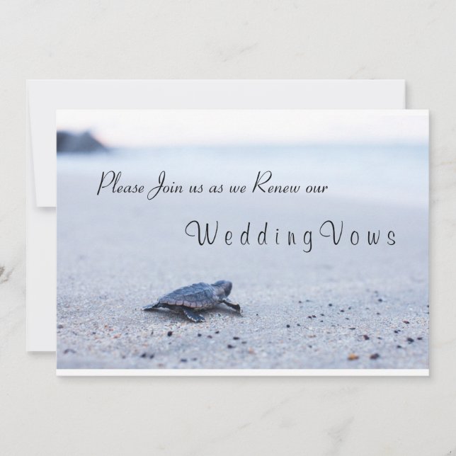 Hochzeitstag Vow Renewal Einladung Sea Turtle (Vorderseite)