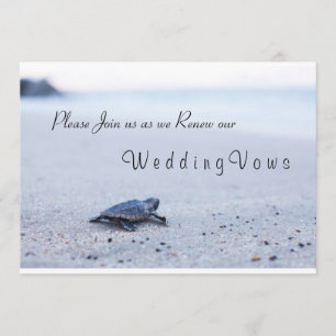 Hochzeitstag Vow Renewal Einladung Sea Turtle