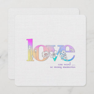 Hochzeitstag Vow Renewal-florale Liebe Schriftart Einladung