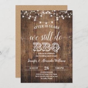 Hochzeitstag - wir laden immer noch GRILLEN ein Einladung