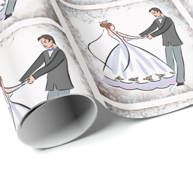 Hochzeitstanz Geschenkpapier (Rolleneckpunkt)