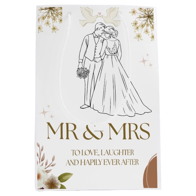 Hochzeitstaschengeschenk Mittlere Geschenktüte (Vorderseite)