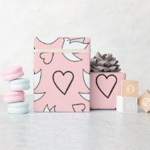 Hochzeitstauben für Brautdusche Rosa Nahtlos