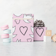 Hochzeitstauben für Hochzeitsgeschenke Rosa Nahtlo
