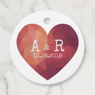 Hochzeitstermin für ein rotes Herz Geschenkanhänger