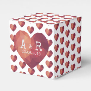 Hochzeitstermin für ein rotes Herz Geschenkschachtel