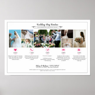 Hochzeitsterminplan Vorlage Poster