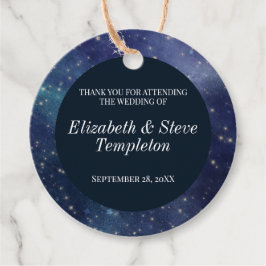 Hochzeitsterne Nacht Celestial Danke Navy Geschenkanhänger