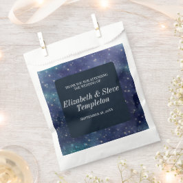 Hochzeitsterne Nacht Celestial Danke Navy Geschenktütchen