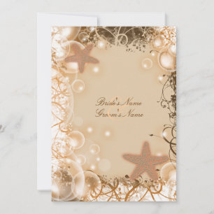 Hochzeitsthema am Strand ~ eleganter Empfang Einladung