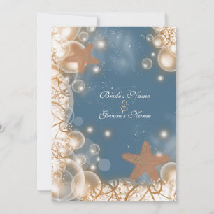 Hochzeitsthema am Strand ~ elegantes Party maßgesc Einladung