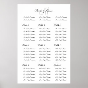 Hochzeitstichtabelle-Vorlage "Machen Sie sich selb Poster