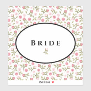 Hochzeitsticker-Bride-Rose Aufkleber