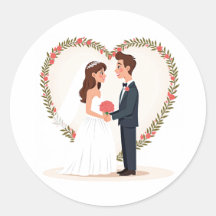 Hochzeitsticker für Liebe