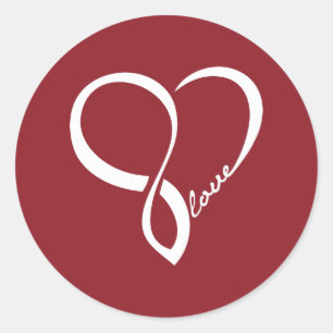 Hochzeitsticker für Rote Liebe Runder Aufkleber