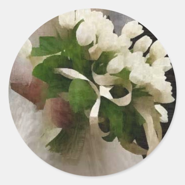 Hochzeitsticker für Siegel Runder Aufkleber (Vorderseite)