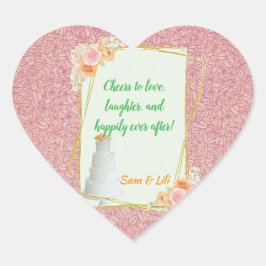 Hochzeitsticker Herz-Aufkleber