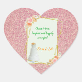 Hochzeitsticker Herz-Aufkleber