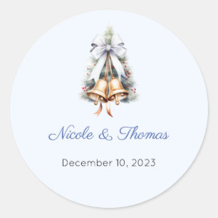 Hochzeitsticker, Hochzeitstiefel, Skript, Liebe Runder Aufkleber