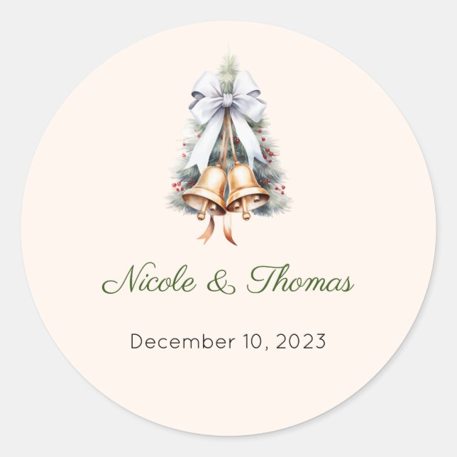 Hochzeitsticker, Hochzeitstiefel, Skript, Liebe Runder Aufkleber (Vorderseite)