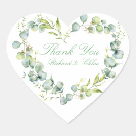 Hochzeitsticker Liebe Herzsticker Rustikale Botani Herz-Aufkleber