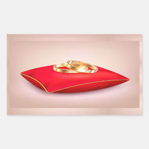 Hochzeitsticker Rechteckiger Aufkleber