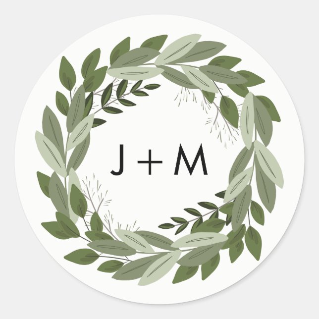 Hochzeitsticker Runder Aufkleber (Vorderseite)