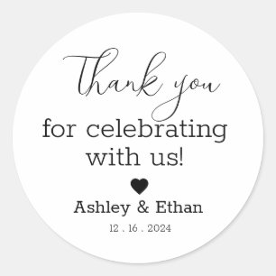 Hochzeitsticker Runder Aufkleber