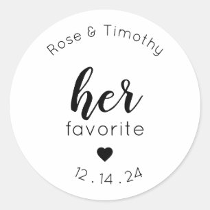 Hochzeitsticker Runder Aufkleber