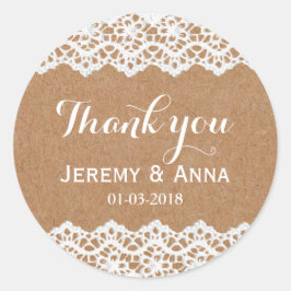 Hochzeitsticker Runder Aufkleber