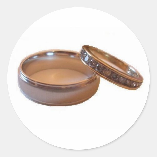 Hochzeitsticker Runder Aufkleber (Vorderseite)