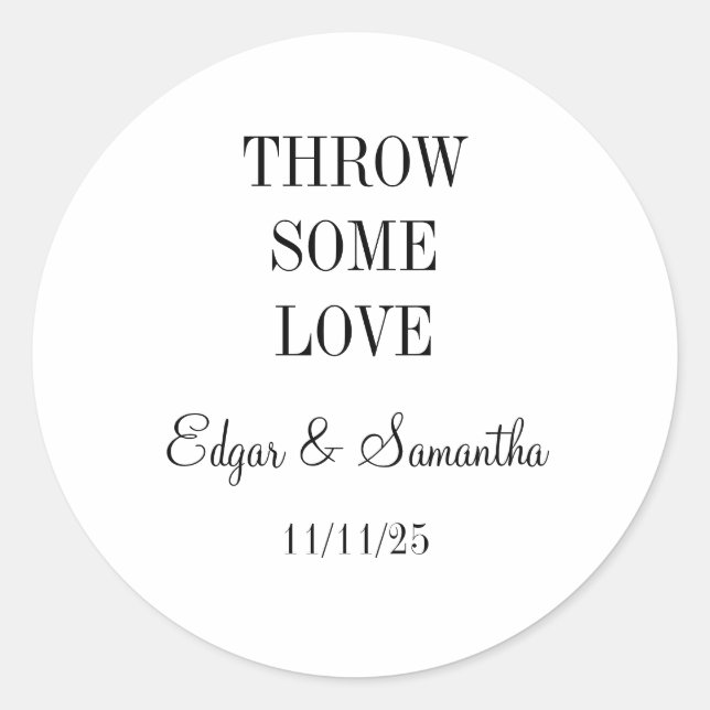 Hochzeitsticker Runder Aufkleber (Vorderseite)