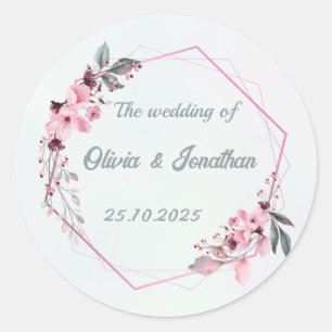 Hochzeitsticker Runder Aufkleber
