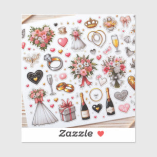 Hochzeitsticker-Set" Aufkleber