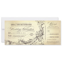 Hochzeitstickets für Jahrgänge - raffinierte Schnö