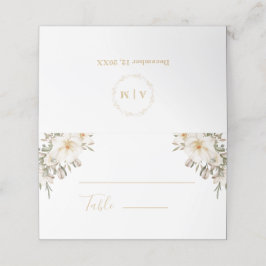 Hochzeitstiefeldkarte für geklappte Tischnummer Platzkarte
