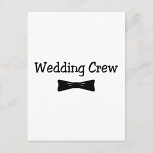 Hochzeitstil-Crew Bowtie Postkarte