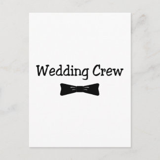 Hochzeitstil-Crew Bowtie Postkarte