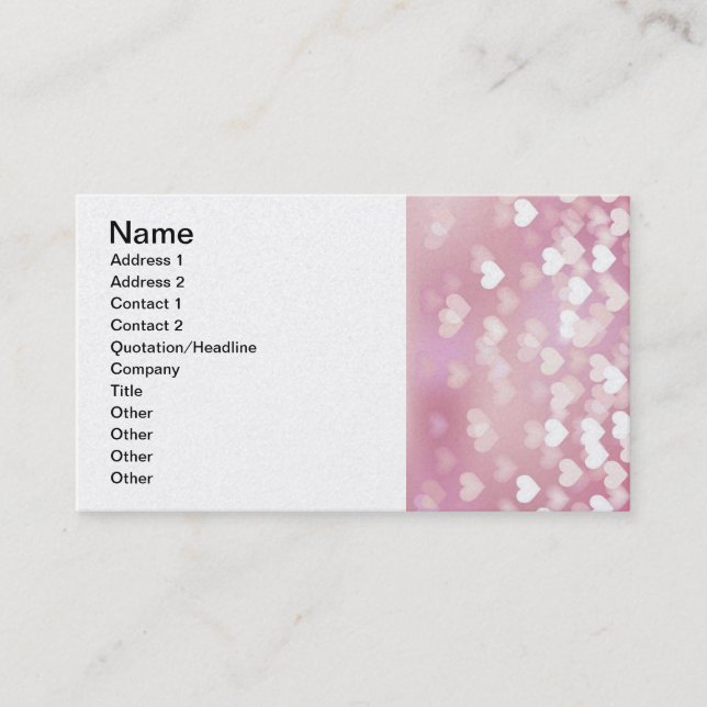 Hochzeitstil Liebe Vector Hintergrund glänzend ros Visitenkarte (Vorderseite)
