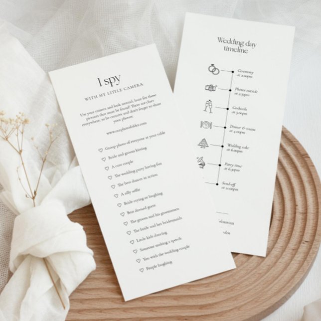 Hochzeitstil mit Icons und ich spioniere Spiel Menükarte (Von Creator hochgeladen)