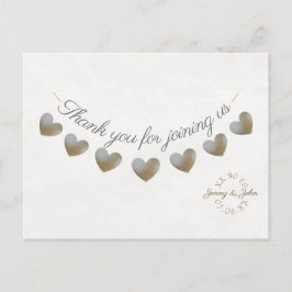 Hochzeitstil Vintag & Perlammer Vielen Dank Postkarte