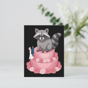 Hochzeitstipendien für Raccoon Feiertagskarte