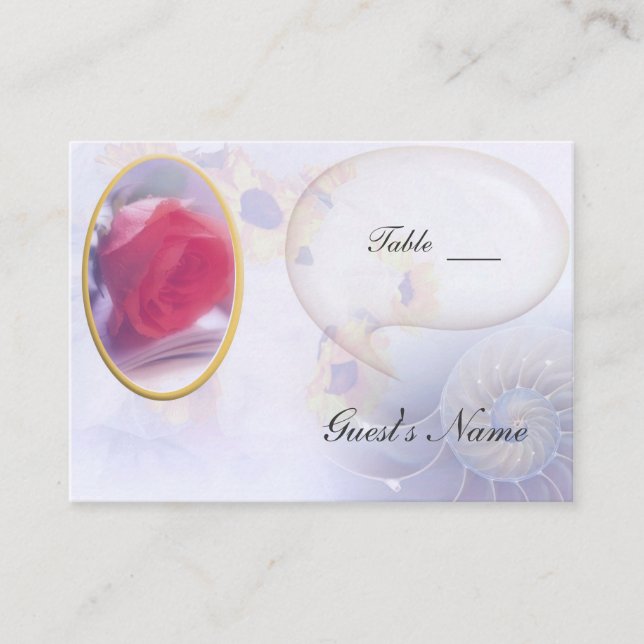 Hochzeitstisch für Rose Platzkarte (Vorderseite)